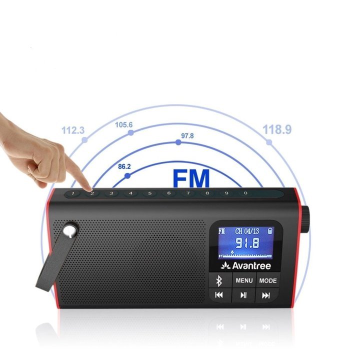 Portable Speaker 3-in-1 Bluetooth FM Radio SD Card Player Outdoor Indoor One Click Entry Replaceable Battery-Ship... N2