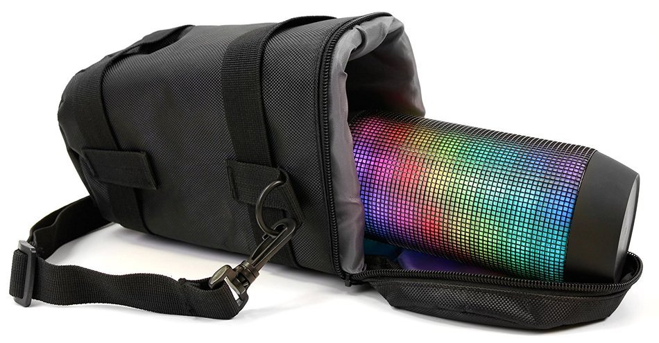 DURAGADGET JBL Pulse & Pulse 2 Portable Speaker Case - Deluxe Black Padded Water-Resistant Speaker Carry Bag /...