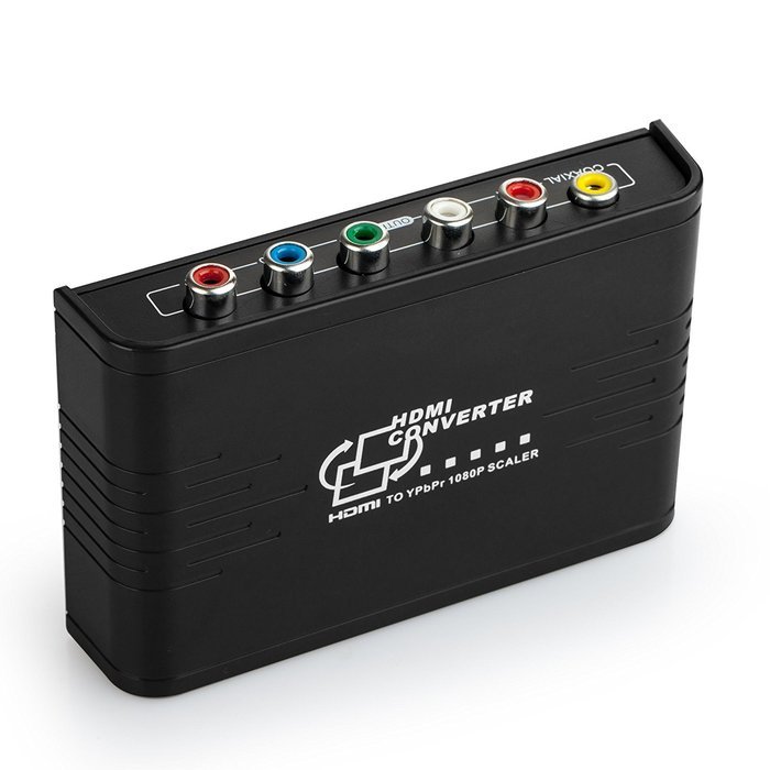Musou HDMI to 1080P Component Video (YPbPr) Scaler Converter Adapter with Coaxial Audio Output + R / L Audio Support... N3