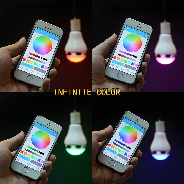 IMAGE New Bluetooth Connection Music Audio Speaker LED Color Light Bulb N2