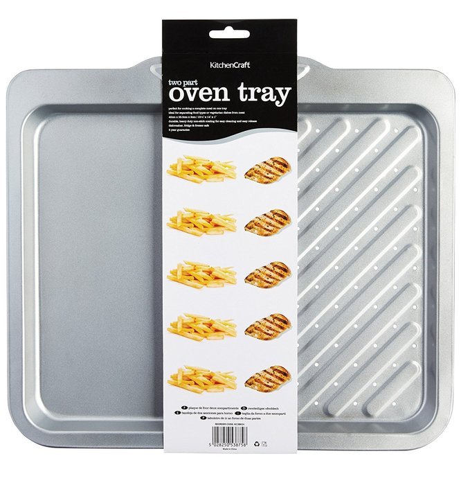 40 x 35.5 x 2cm Non-stick Twin Section Baking Tray N2