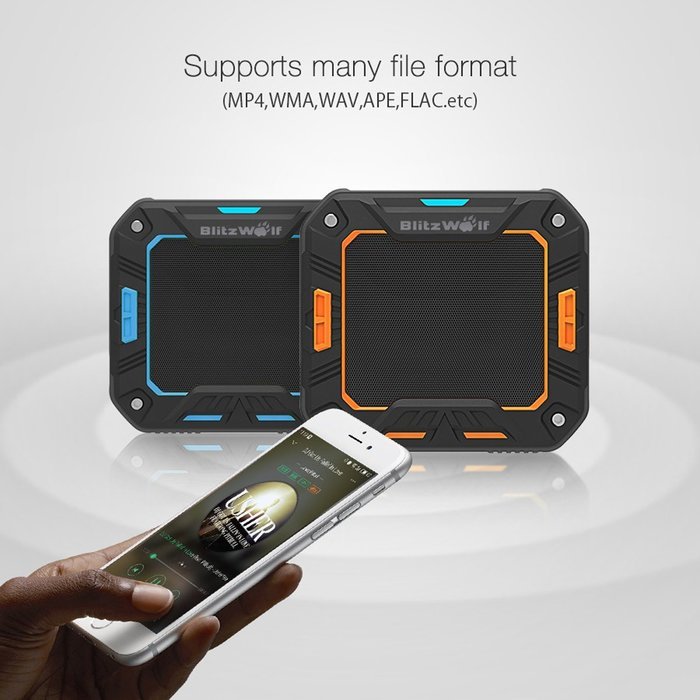 BlitzWolf Portable Bluetooth Speakers, 5W 2000mAh IP65 Water-resistant Hands Free Wireless MP3 Music Player for... N4
