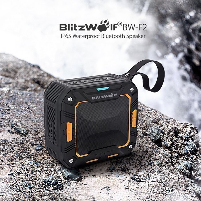 BlitzWolf Portable Bluetooth Speakers, 5W 2000mAh IP65 Water-resistant Hands Free Wireless MP3 Music Player for... N8