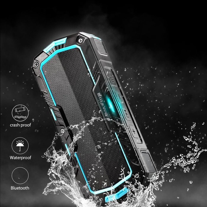 BlitzWolf Portable Bluetooth Speakers, 5W 2000mAh IP65 Water-resistant Hands Free Wireless MP3 Music Player for... N18