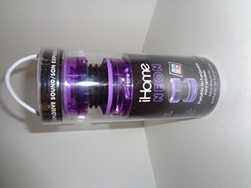 iHome Neon Portable rechargable mini speaker Purple