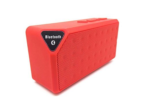 YesGoShop X3 Portable Bluetooth Wireless Stereo Boombox Speaker For iPhone Samsung Tablet PC (Red)
