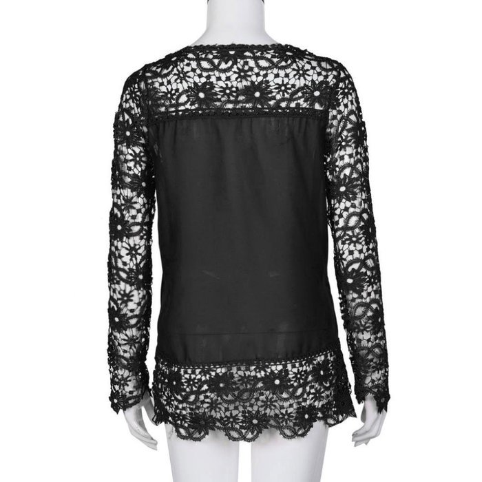 AIMTOPPYFashion Womens Lace Long Sleeve Shirt Casual Blouse Loose Cotton Tops T Shirt (XXXXL, Green) N27
