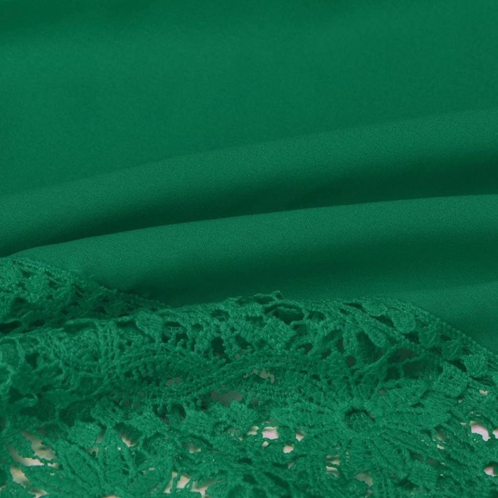 AIMTOPPYFashion Womens Lace Long Sleeve Shirt Casual Blouse Loose Cotton Tops T Shirt (XXXXL, Green) N46