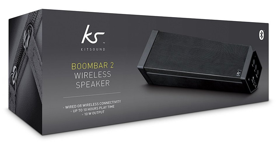 KitSound BoomBar 2 Universal Portable Bluetooth Wireless Speaker Compatible with Smartphones, Tablets and MP3... N5