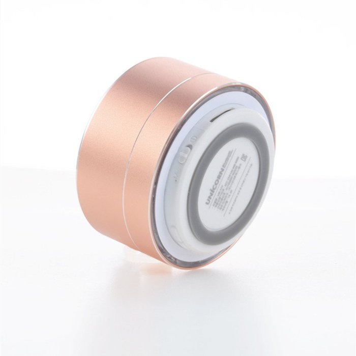 KAIQISJ A10 Golden Portable Wireless Transmission Minimalist Style LED Reflective Light Bluetooth Speaker N3
