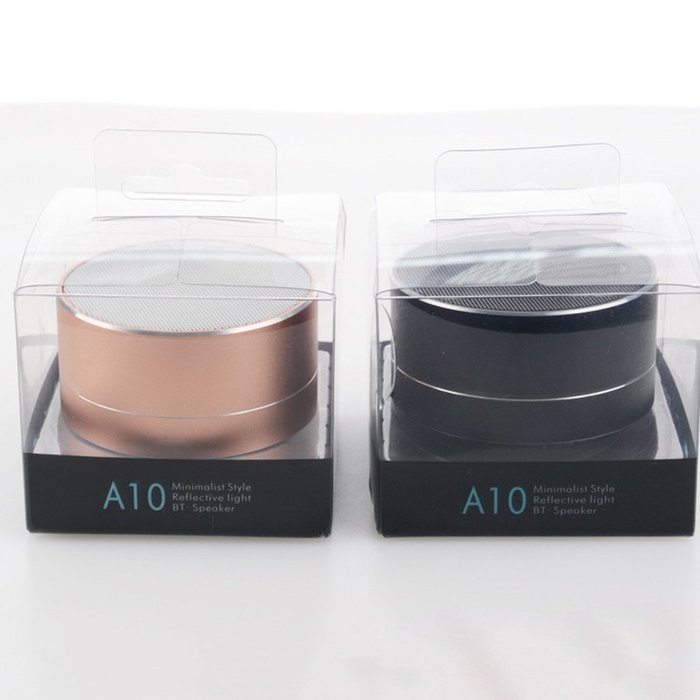 KAIQISJ A10 Golden Portable Wireless Transmission Minimalist Style LED Reflective Light Bluetooth Speaker N9