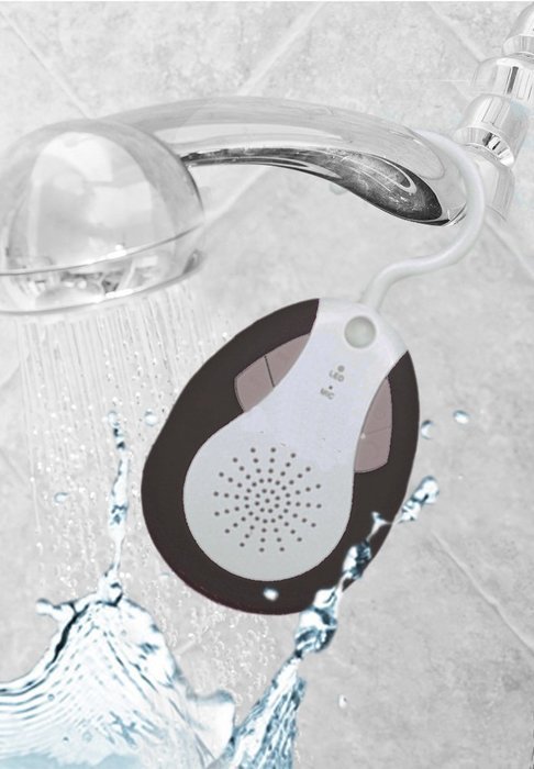 Glodeals(TM) Hybrid Waterprof Wireless Hi-Fi Bluetooth Shower Speaker with Hook Handle, Auto Fm Shower Radio Compatible... N10
