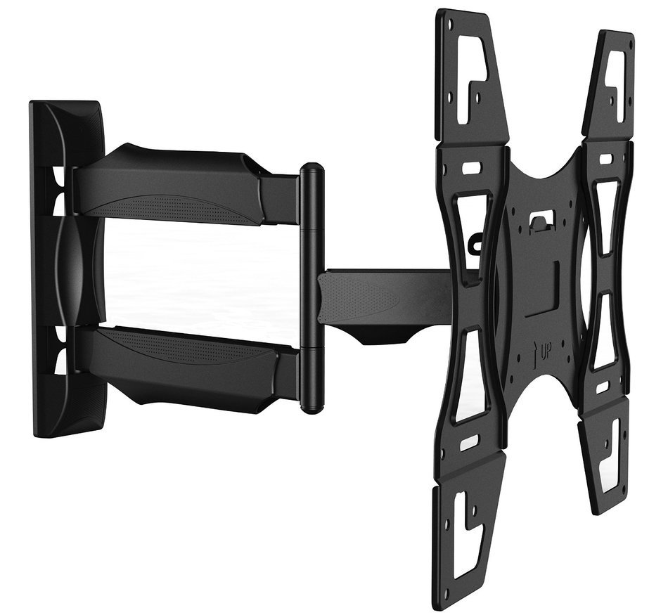 Invision TV Wall Mount Bracket with Tilt and Swivel 20 Inch Articulating Arm/Ultra Slim 1.8-Inch Wall Profile...