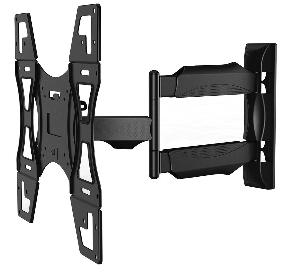 Invision TV Wall Mount Bracket with Tilt and Swivel 20 Inch Articulating Arm/Ultra Slim 1.8-Inch Wall Profile... N3