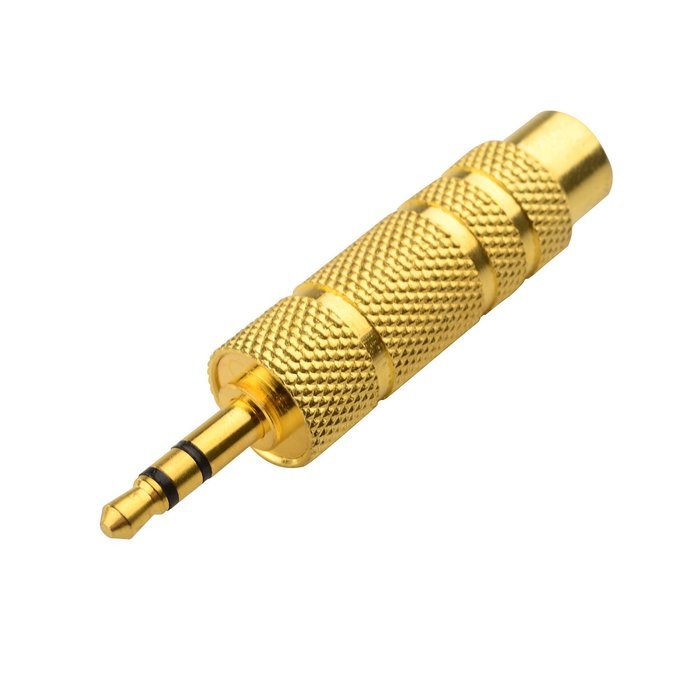 Cable Matters 5-Pack, Gold Plated 6.3mm (1/4 inch) to 3.5 mm Male to Female Stereo Adapter N7