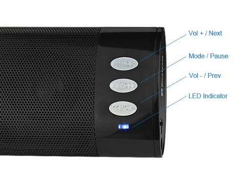 May-Day 258B Stereo Bluetooth Speaker Black,Support cell phone call or receive via built-in microphone,Allows... N3