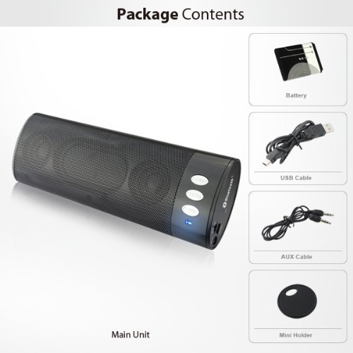 May-Day 258B Stereo Bluetooth Speaker Black,Support cell phone call or receive via built-in microphone,Allows... N7