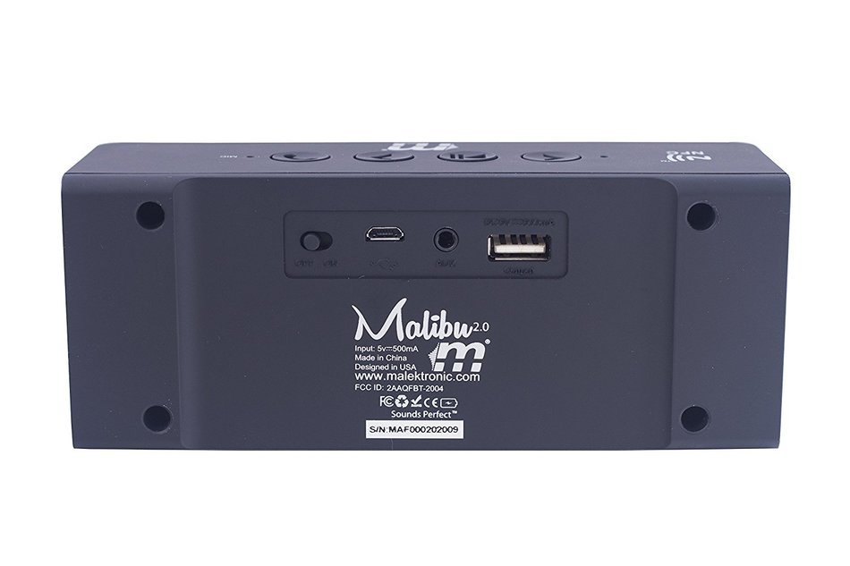 Malektronic Malibu 2.0 Bluetooth Speaker - Black N4