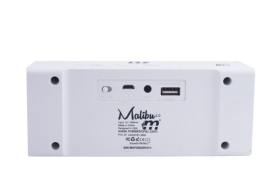 Malektronic Malibu 2.0 Bluetooth Speaker - Black N11
