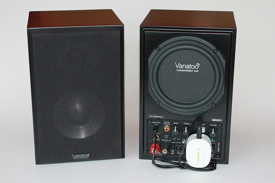 Vanatoo Transparent One Speakers with Bluetooth (Cherry, Bluetooth, Set of 2)