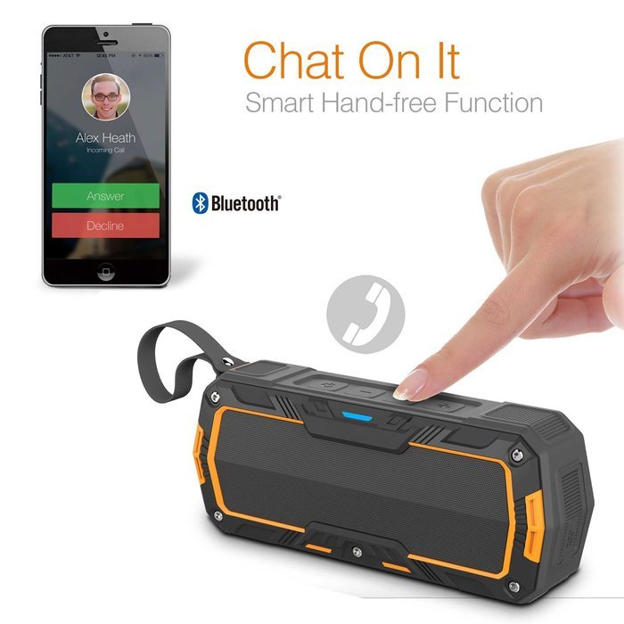 2Twelve Outdoor Wireless Bluetooth Speaker &ndash; Lightweight, Compact, Portable Sound System &ndash; Built-In Microphone... N2