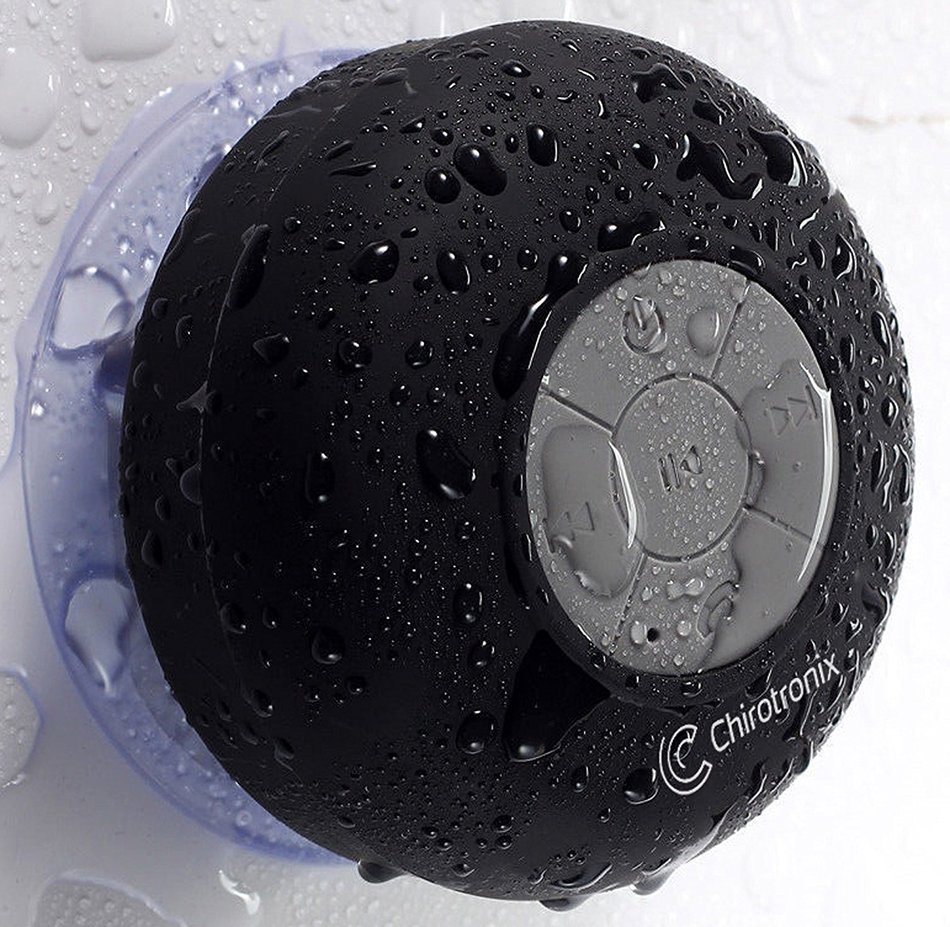 Bluetooth Shower Speaker by Chirotronix&trade; - Waterproof &ndash; Portable &ndash; Hands Free use with Microphone &ndash; Water Resistant...