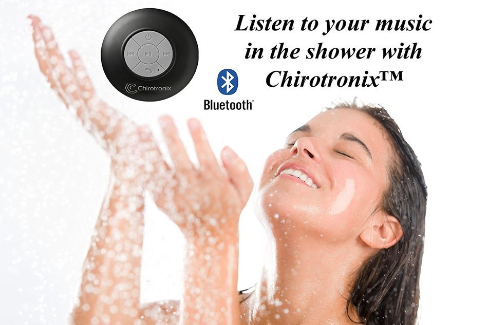 Bluetooth Shower Speaker by Chirotronix&trade; - Waterproof &ndash; Portable &ndash; Hands Free use with Microphone &ndash; Water Resistant... N3