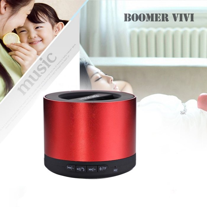 BOOMER VIVI Wireless Portable Bluetooth Speaker B03 with MP3 Player, FM Radio and Microphone, 360 Degree Surround... N8