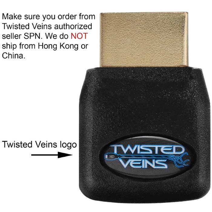 Twisted Veins ACHRA3 Three (3) Pack of HDMI 90 Degree/Right Angle Connectors/Adapters N2