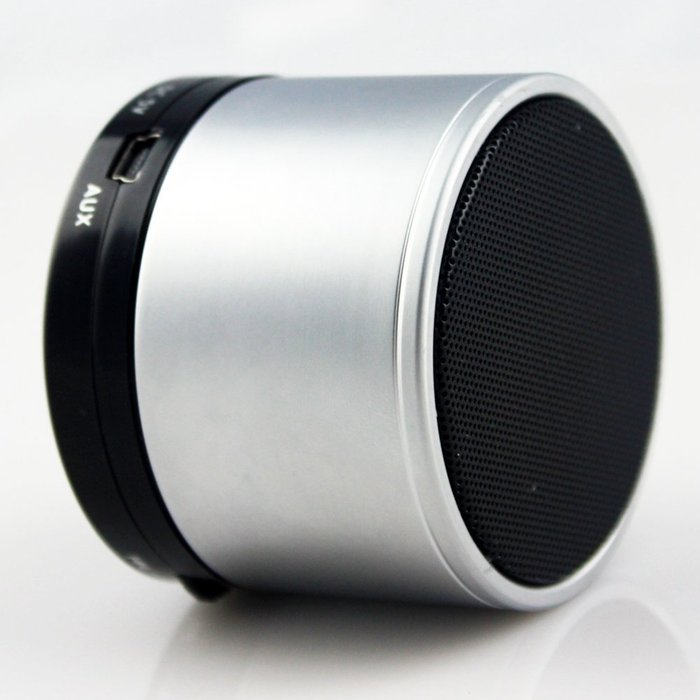 Route66 Silver Bluetooth Wireless Mini Speakers with TF Card Reader MP3 Support N2