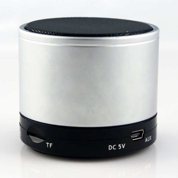 Route66 Silver Bluetooth Wireless Mini Speakers with TF Card Reader MP3 Support N3