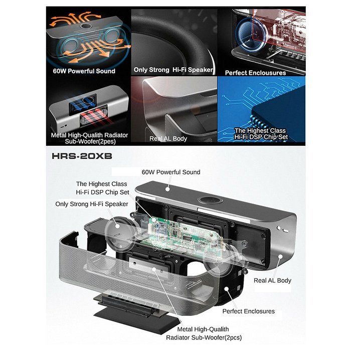 JB.Lab HRS-20XB Wireless Bluetooth Speaker 60W N4