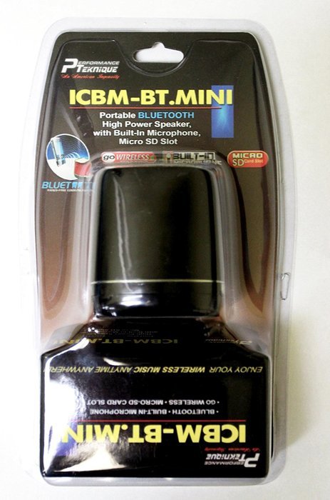 Performance Technique Icbm-bt.mini Portable High Power Bluetooth Speaker W/built in Microphone, Usb, Micro Sd... N2