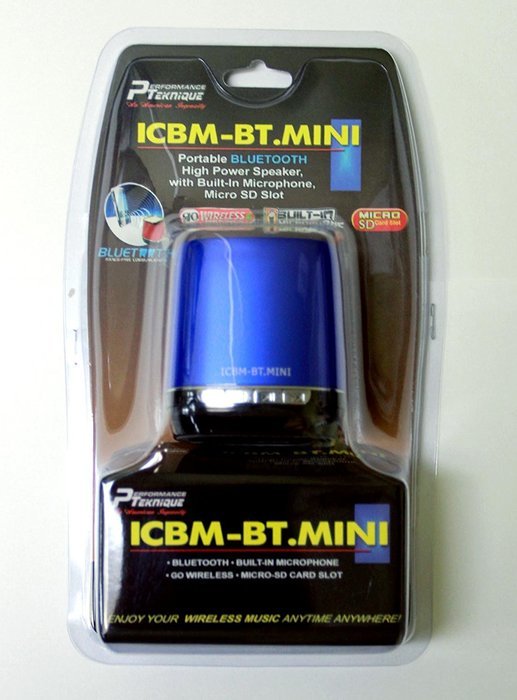 Performance Technique Icbm-bt.mini Portable High Power Bluetooth Speaker W/built in Microphone, Usb, Micro Sd... N4