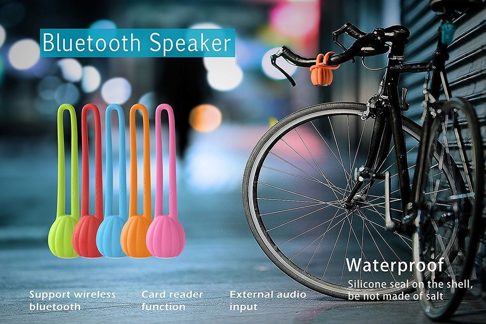 Mini Portable Bluetooth Silicone Waterproof Wireless Speaker "Red" RoundSound4 N8