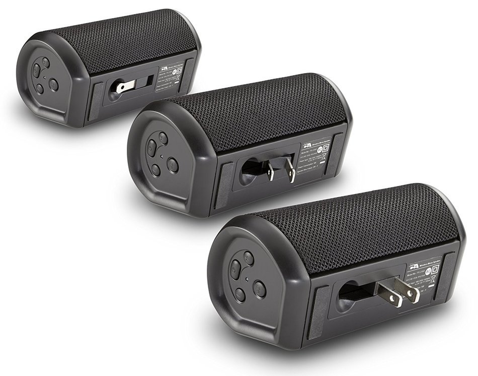 Cyber Acoustics Bluetooth Portable Stereo and AC Wall Speaker System - Perfect for Travel (PS-2370) N13