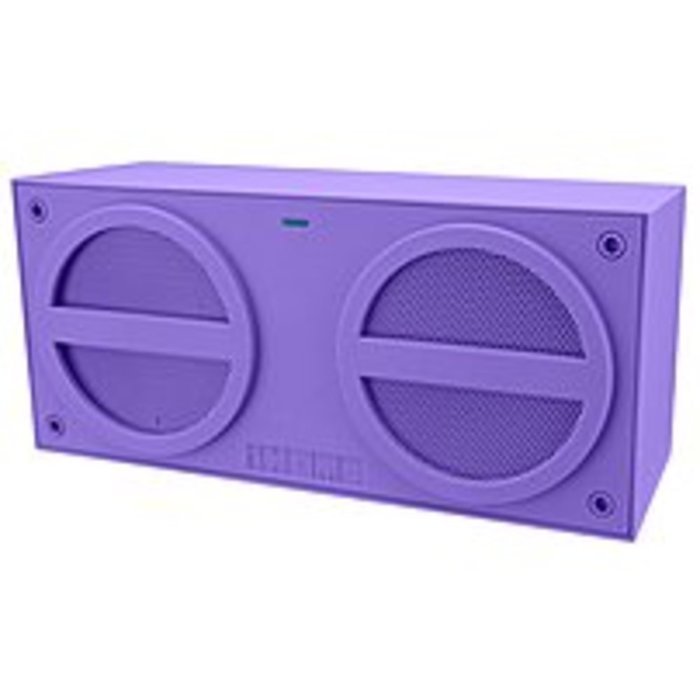iHome iBN24 Bluetooth Speaker System - Battery Rechargeable - Wireless Speaker(s) - Purple - SRS TruBass - Near...