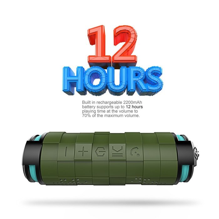 Outdoor Speakers, Aolaifo Rugged Wireless Bluetooth 4.0 Shockproof Water Resistant / Waterproof Speakers with... N6