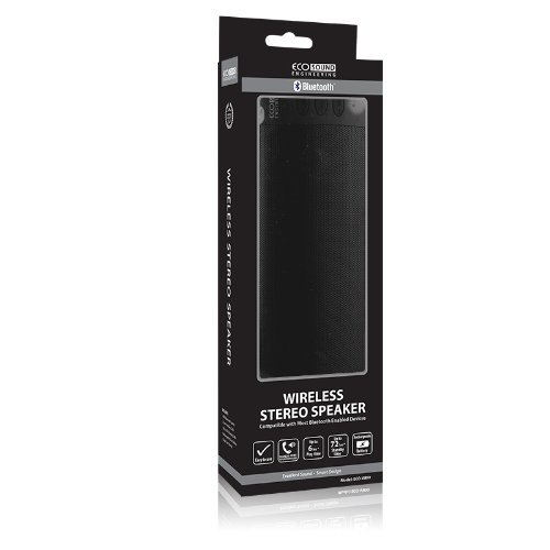 ECO Sound Engineering ECO-V800-12376 Bluetooth Stereo Speaker with Mic - Retail Packaging - Black N5