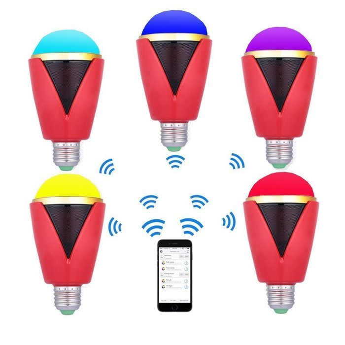 Imoch Bluetooth Smart bulb/speaker bulb - Smartphone Controlled Dimmable Multicolored Color Changing Lights -... N4