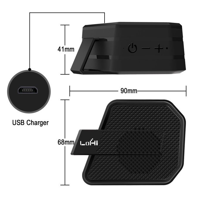 Bluetooth Speakers, LoHi 4.0 Wireless Speaker, Portable Sport Speaker with Mic and HD Stereo for iPhone, iPad,... N4