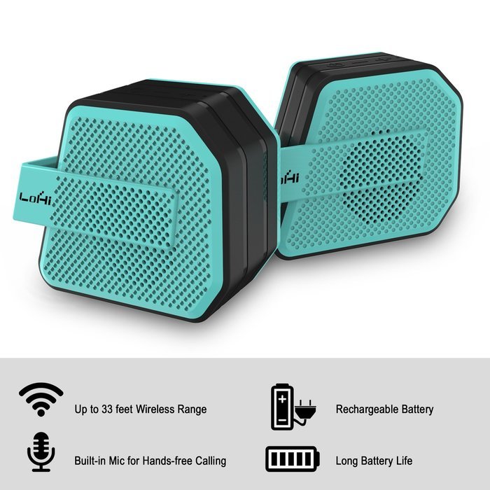 Bluetooth Speakers, LoHi 4.0 Wireless Speaker, Portable Sport Speaker with Mic and HD Stereo for iPhone, iPad,... N17