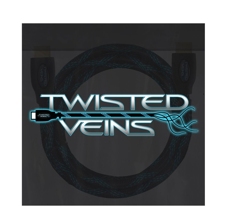 Twisted Veins Two (2) Pack of (25 ft) High Speed HDMI Cables + Right Angle Adapter and Velcro Cable Ties (Latest... N5