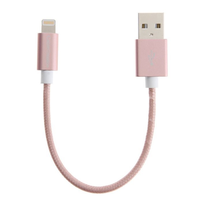 Auzewi [Apple MFi Certified] Short Rose Gold Lightning to USB Data Sync Cable for iPhone 6S iPhone 6,iPhone 5/...