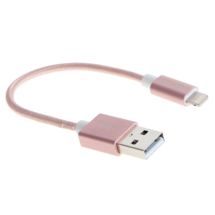 Auzewi [Apple MFi Certified] Short Rose Gold Lightning to USB Data Sync Cable for iPhone 6S iPhone 6,iPhone 5/... N2