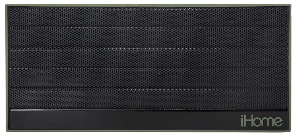 iHome iBN27MX NFC Bluetooth Rechargeable Stereo Mini Speaker in Rubberized Finish, Military N2
