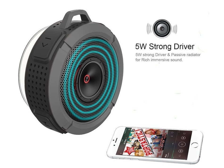 Enegg Mini Portable Sports Wireless Bluetooth Waterproof Outdoor & Shower Speaker With Hands Free Calls for iPhone... N6