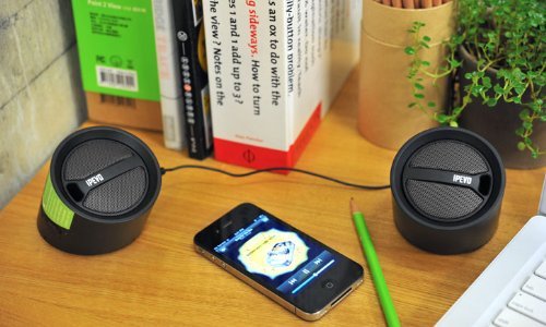 IPEVO CSSB-02IP Tubular Wireless Speakers (Black) N6
