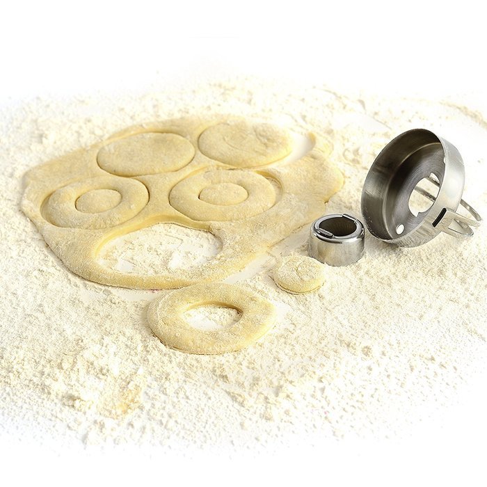 Norpro Stainless Steel Donut Biscuit Cutter with Removable Center