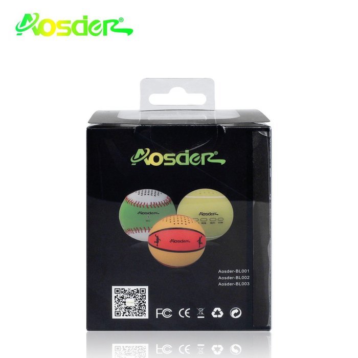 Andoer Spherical Mini Bluetooth Speaker Wireless Stereo Sound Box Baseball Orange N2